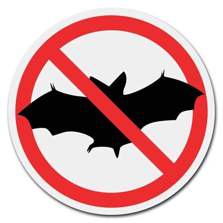 Signmission No Bat Circle Rigid Plastic Sign P-8-CIR-No bat